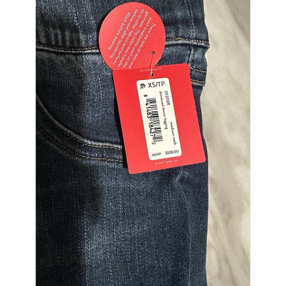 Spanx Distressed Denim Jeans Size XS - Picture 2 of 7